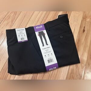 NWT Calvin Klein Black Dress Pants Slim Fit - Men’s Size 40x29